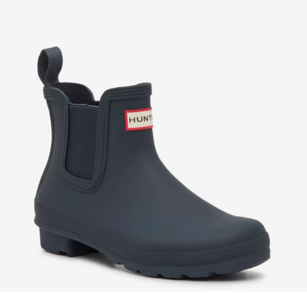 Hunter original Chelsea Short Rain Boot navy blue size 7 new in box
